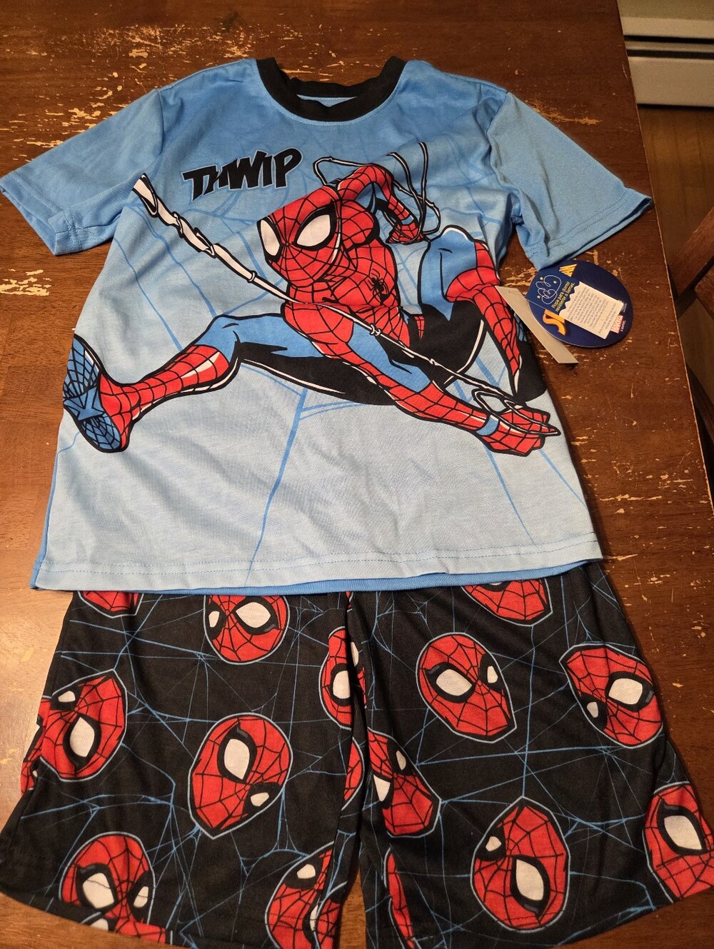 Marvel Spider-Man Blue and Black Kids Pajama Set